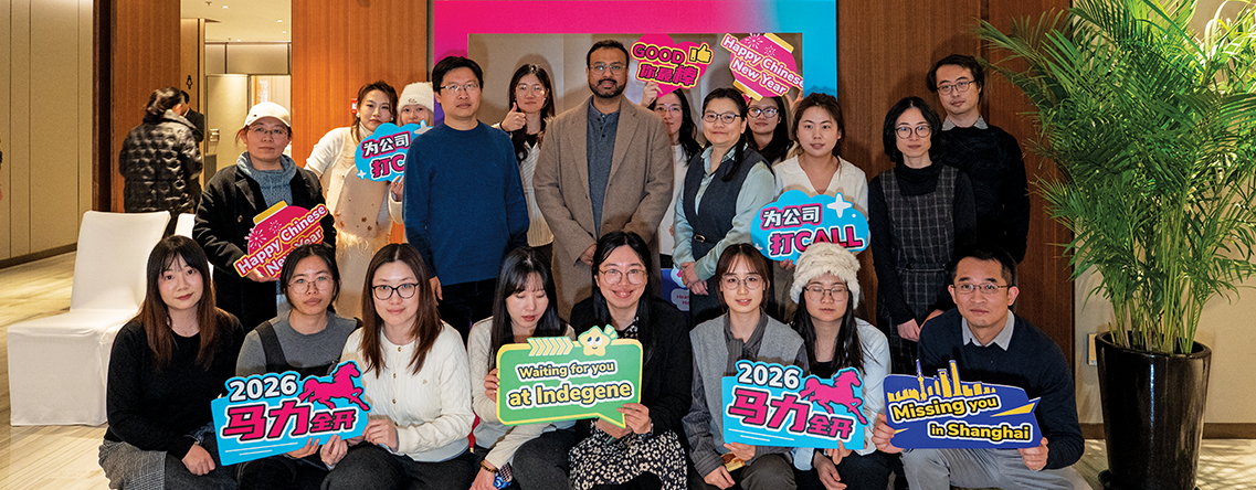 Indegene Shanghai team celebrating together