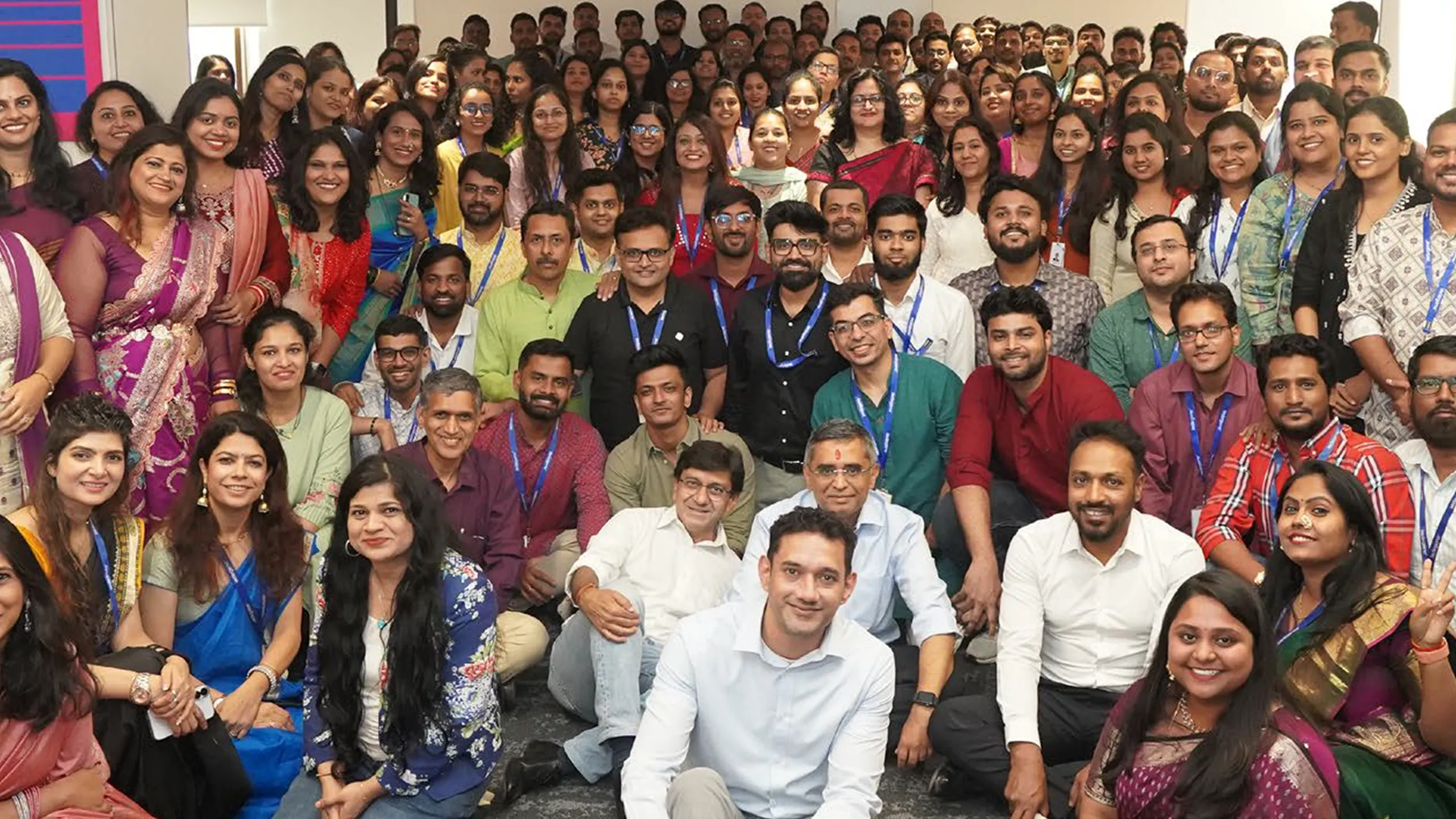 Large group photo of the Indegene team