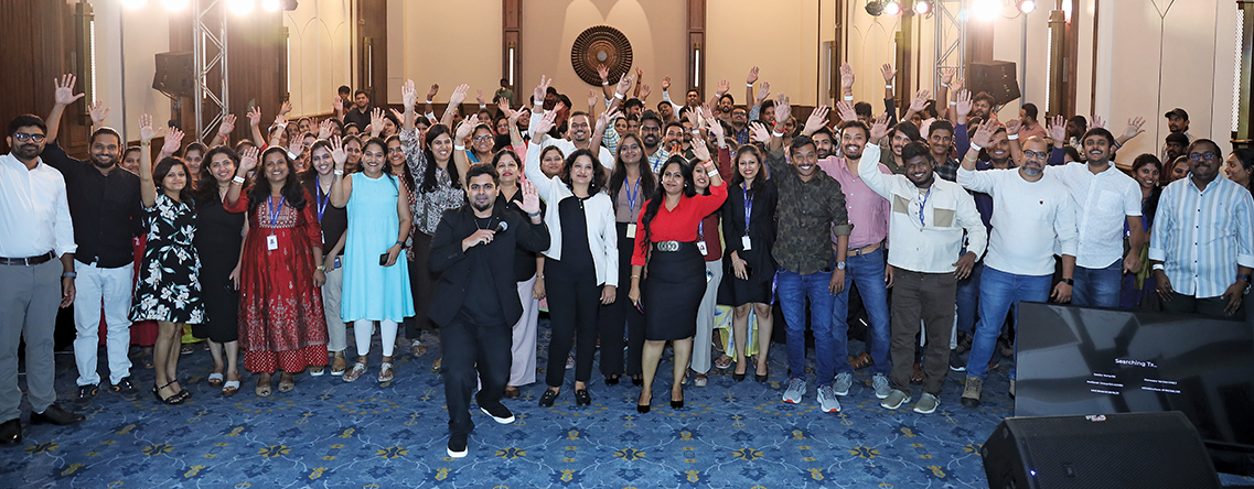 Indegene colleagues celebrating together at a company gathering